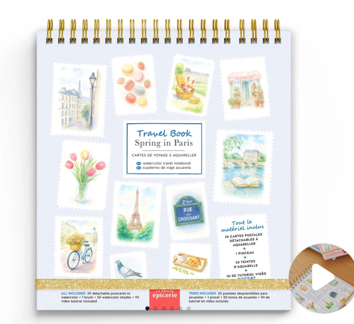 Travel book acuarelas Paris