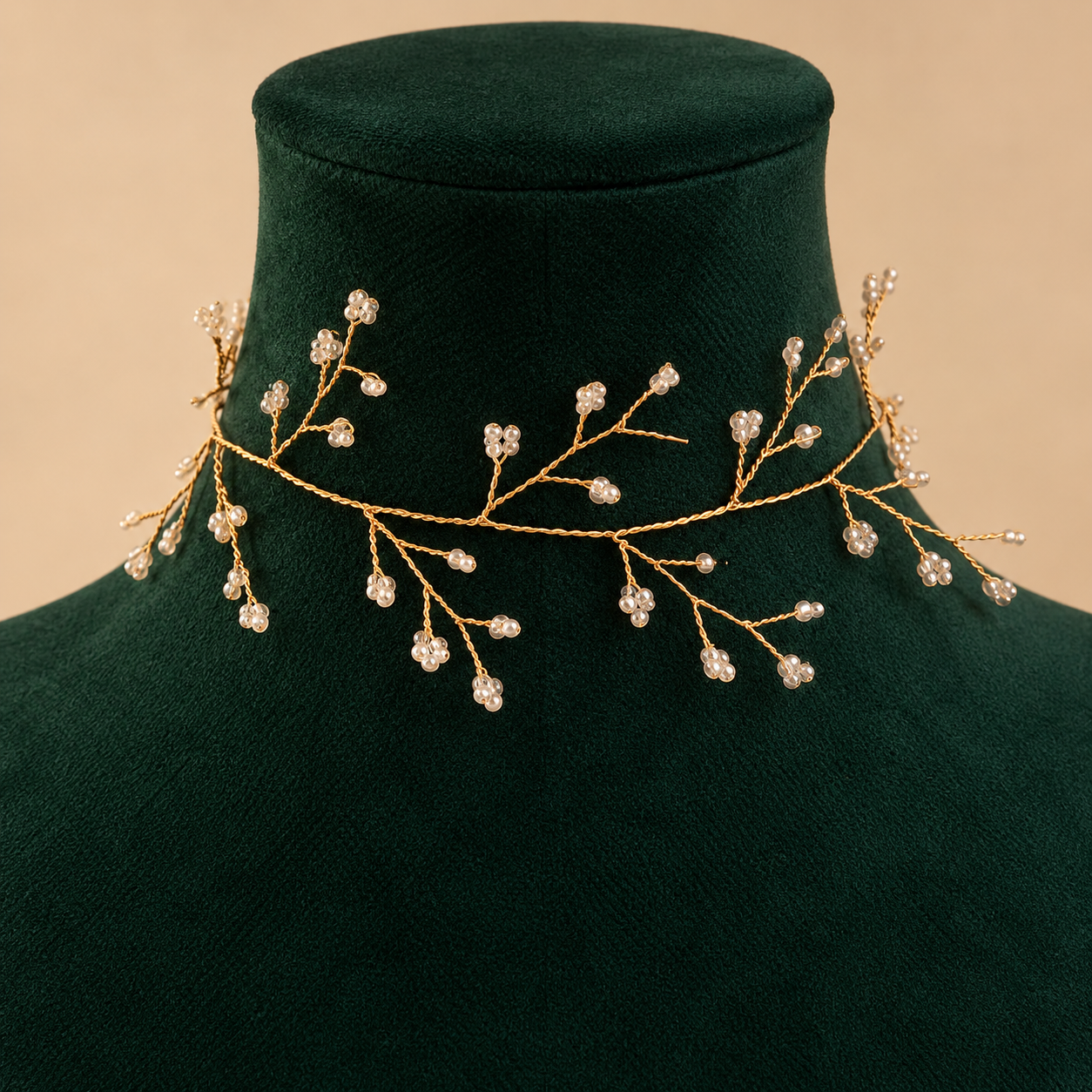 Choker perlita blanca