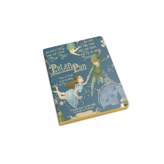 CUADERNO A5 CON ACABADO DORADO - "PETER PAN"