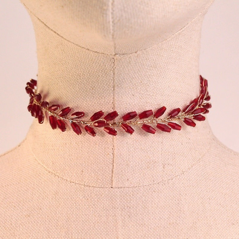 Choker cristal rojo