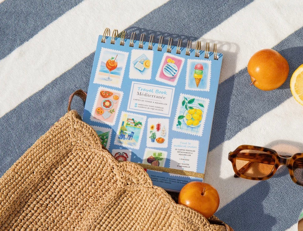 Travel book acuarelas mediterraneo