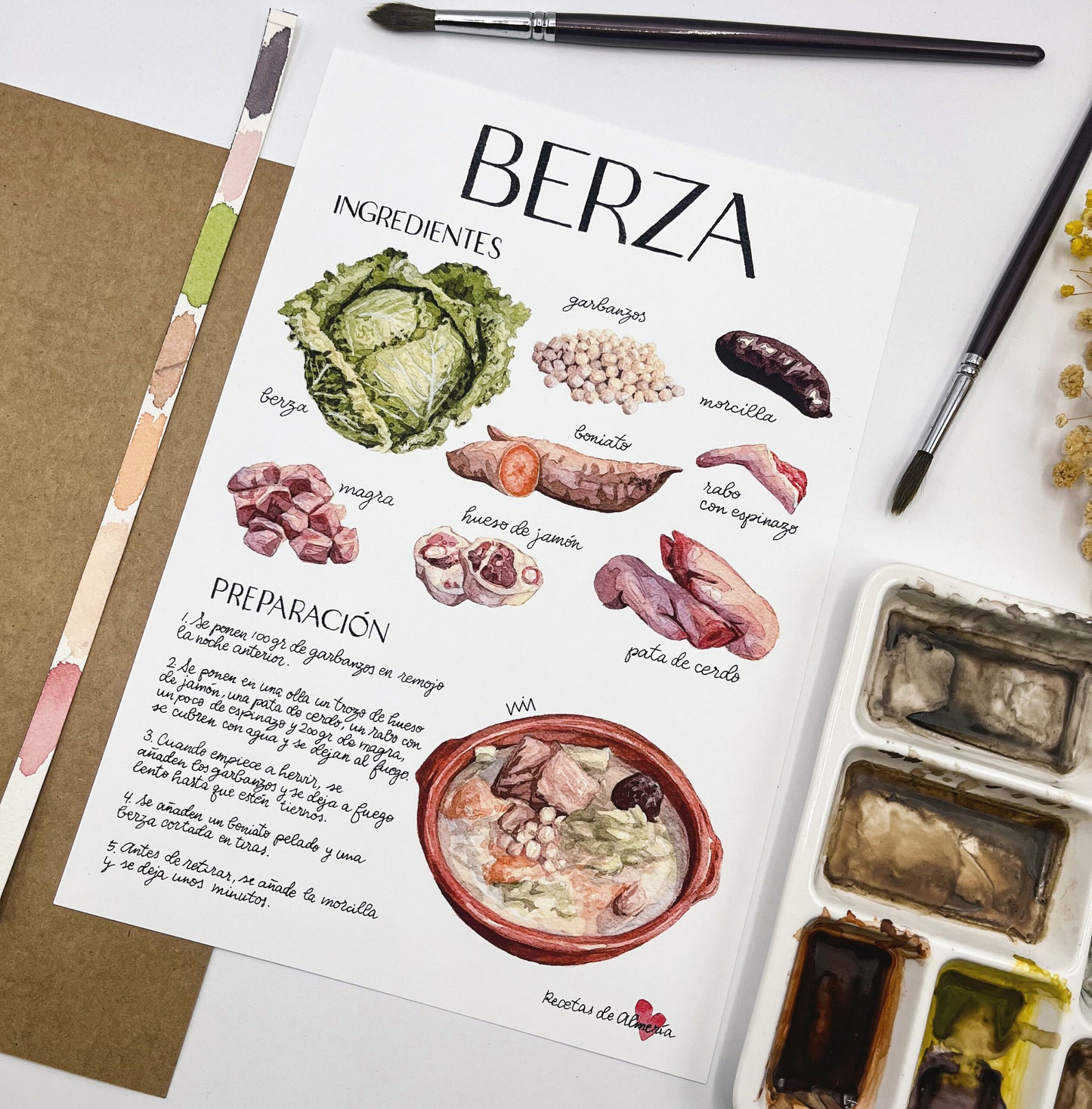 Lámina Berza - Recetas de Almeria -