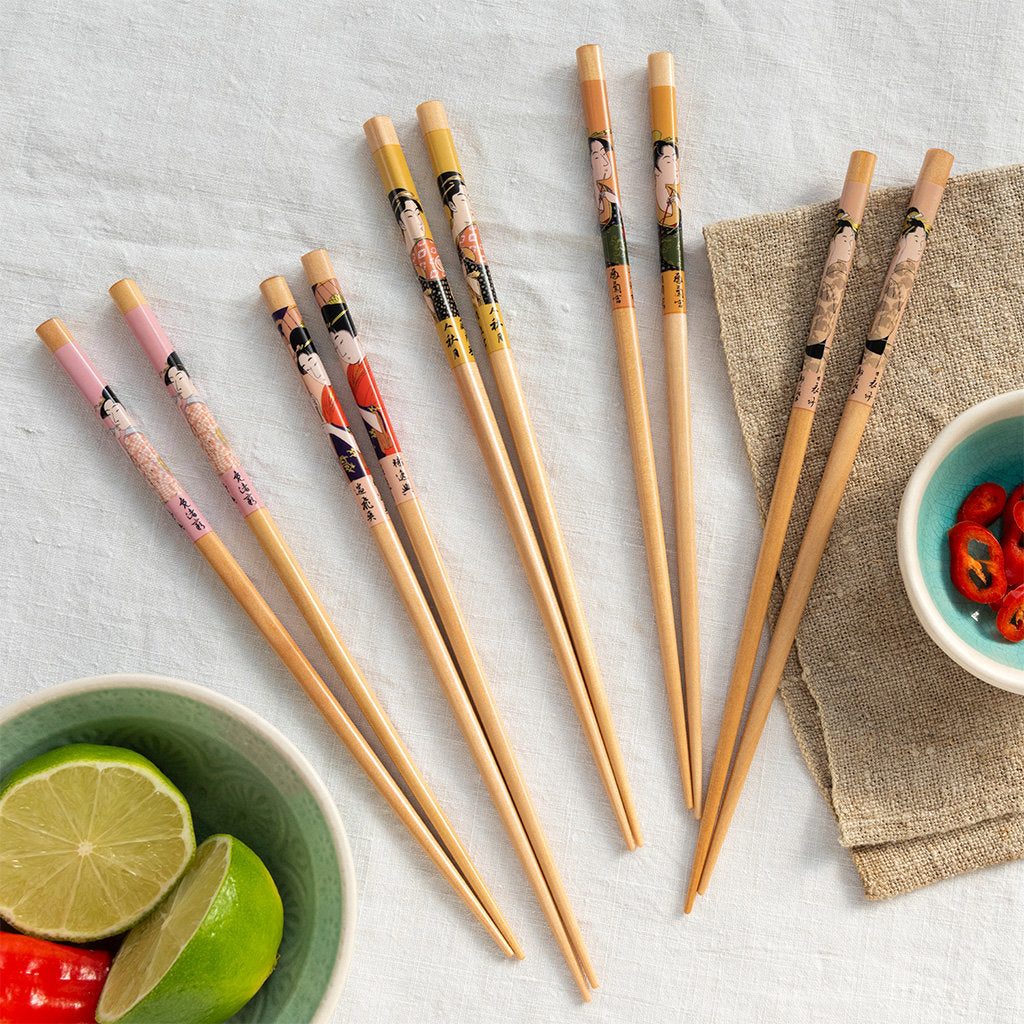 Set 5 palillos geisha