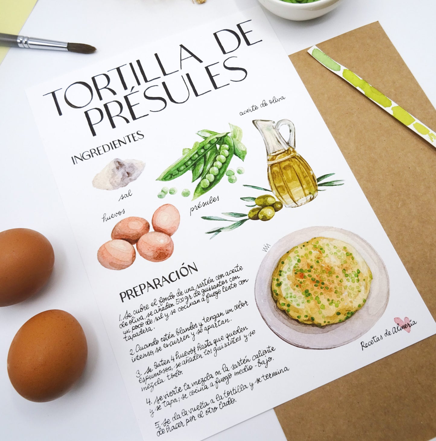 Lámina tortilla de présules - recetas de Almeria -